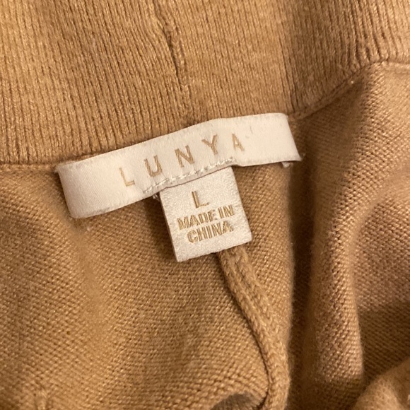 Lunya GOOD IN BED ORGANIC COTTON BLENS Cozy Tan Joggers. Size L - Picture 6 of 11